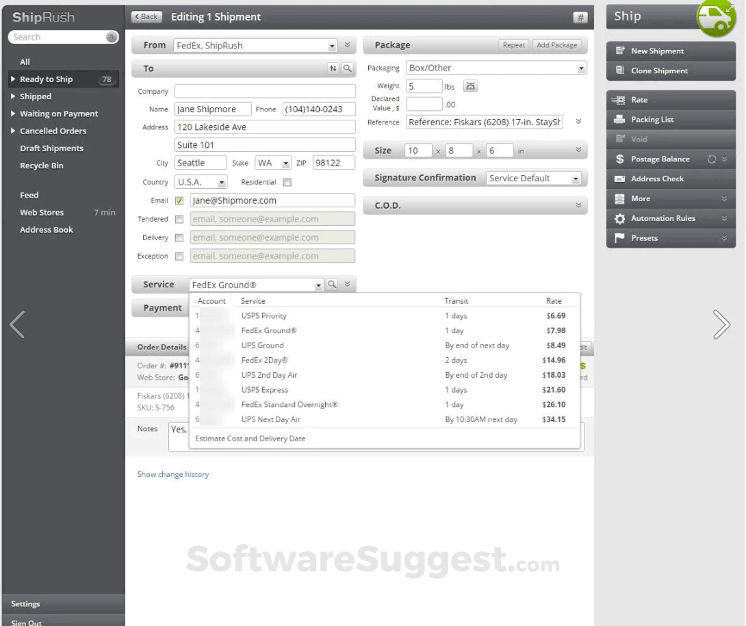 ShipRush Pricing Features Reviews 2022 Free Demo